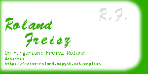 roland freisz business card